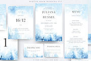 Wedding Winter Watercolor Suite, an Invitation Template by Kolorata Art (Thumbnail 1 of 5)