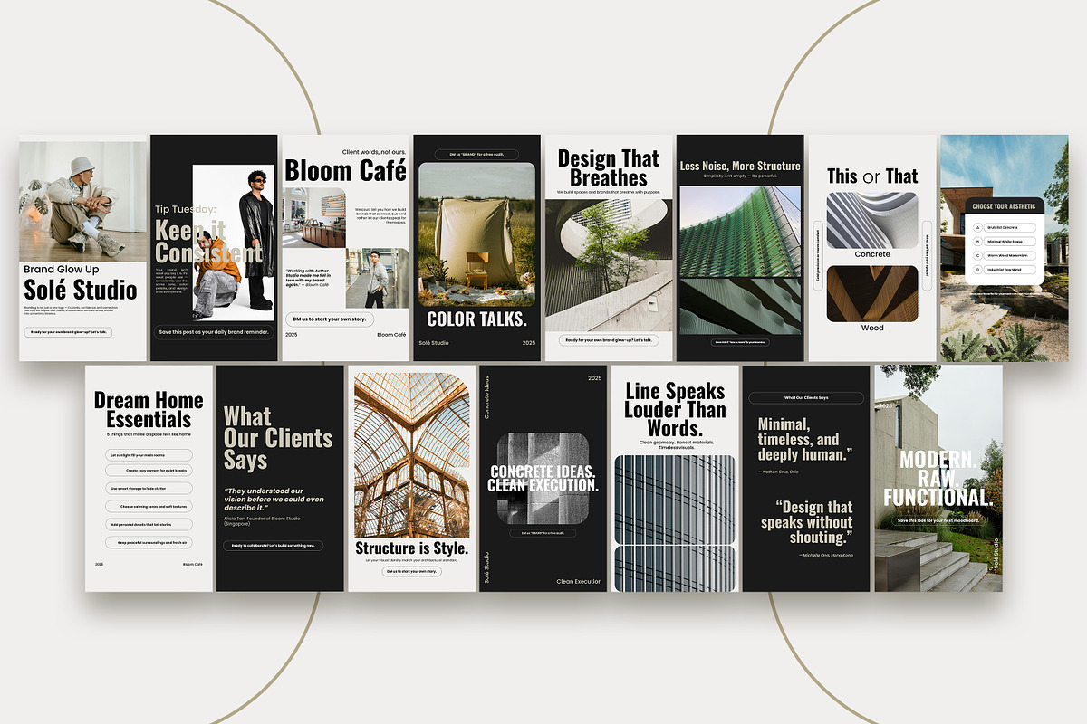 Solé Studio Instagram Template, a Social Media Template by Nenjo Studio (Photo 2 of 5)