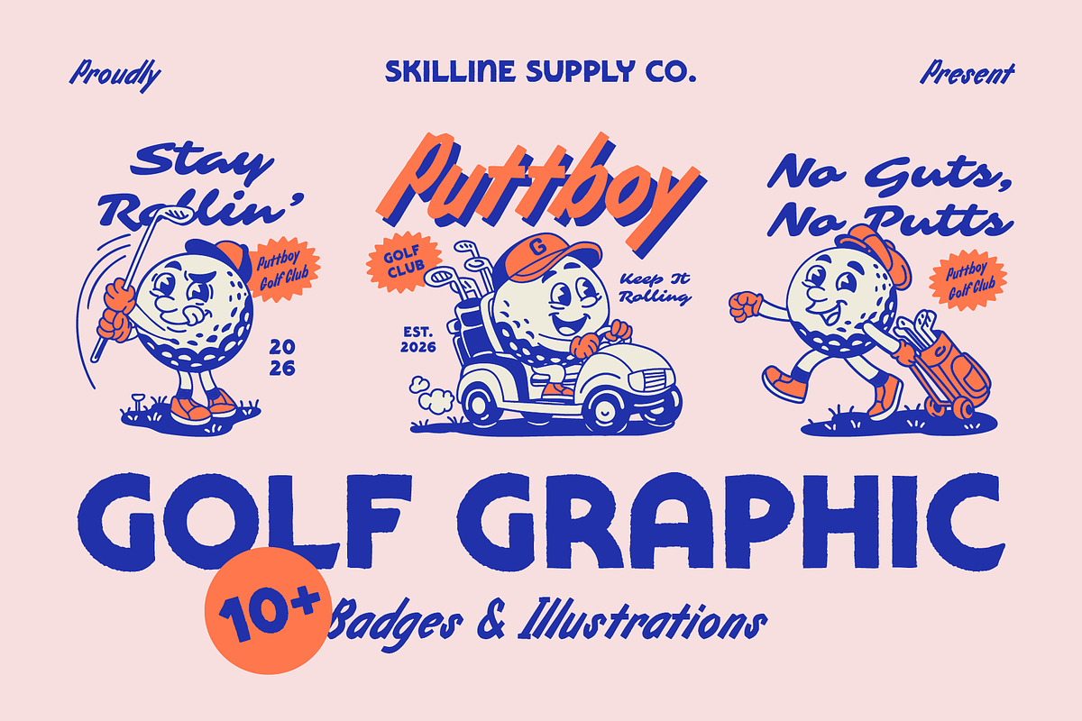 Golf Graphics Collection, a Sport Illustration by Skilline Supply Co. (Photo 1 of 11)
