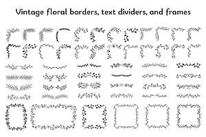 Vintage floral borders