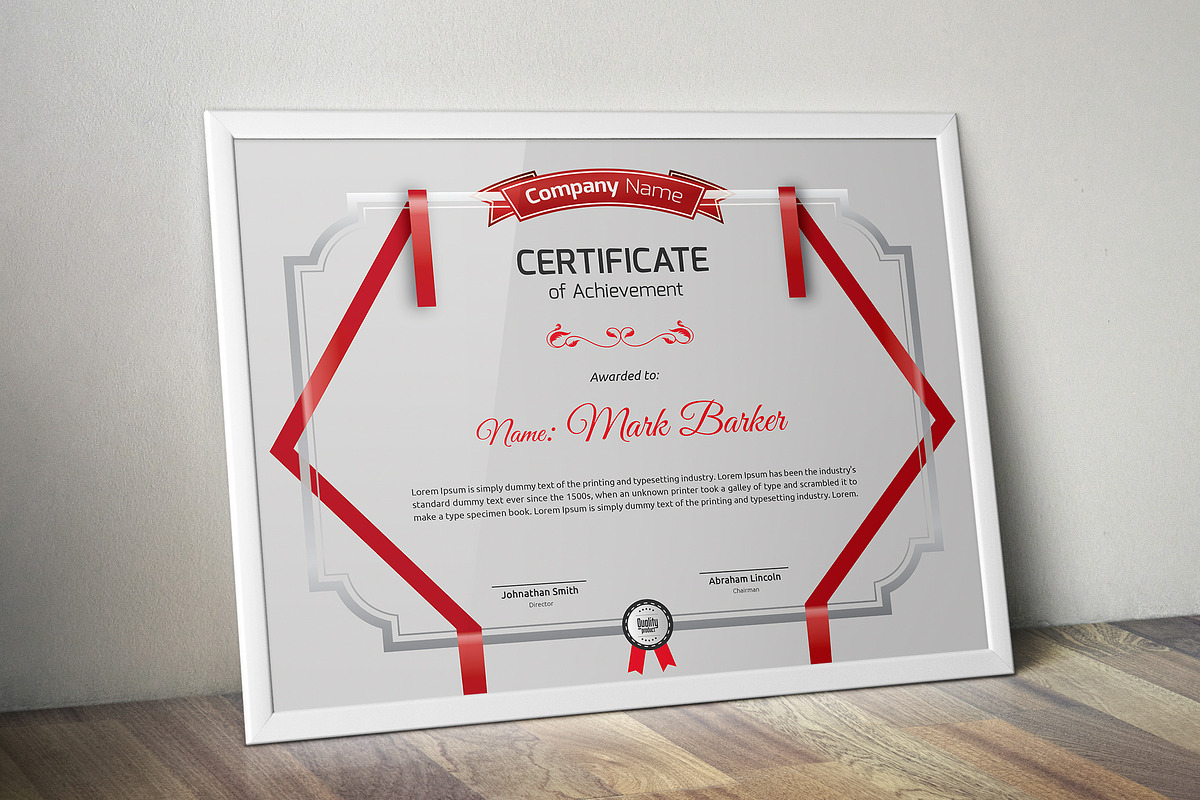 Certificate Word | PSD | AI, a Stationery Template by Curve Design (Photo 4 of 6)