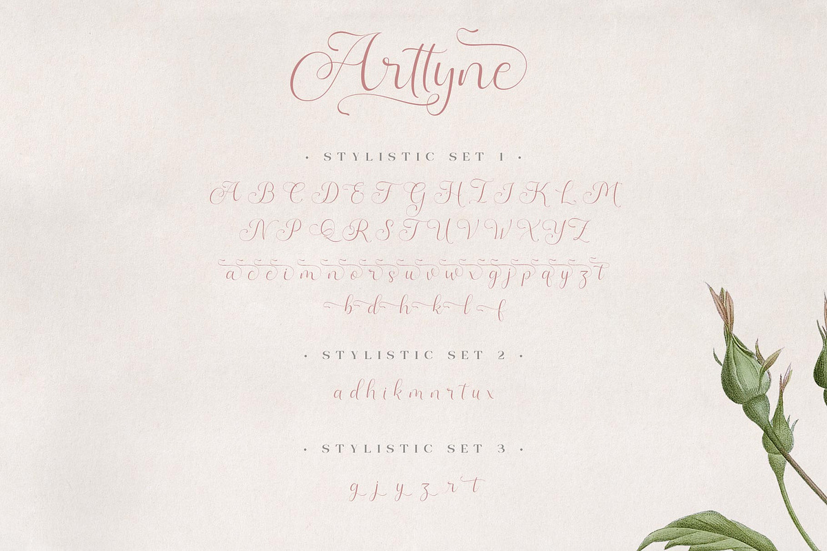 Arttyne Modern Script Font, a Script Font by alit design (Photo 6 of 20)