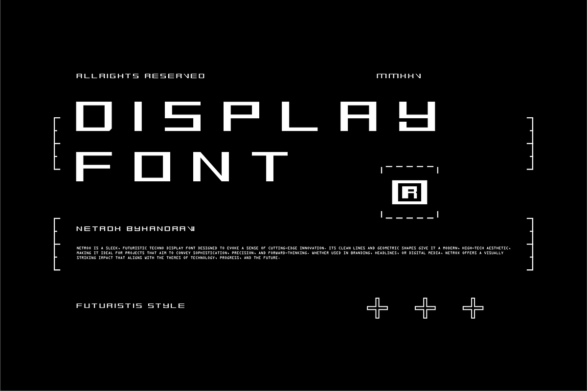 Netrox - Futuristic Display Font, a Sans Serif Font by Typeagle (Photo 9 of 11)