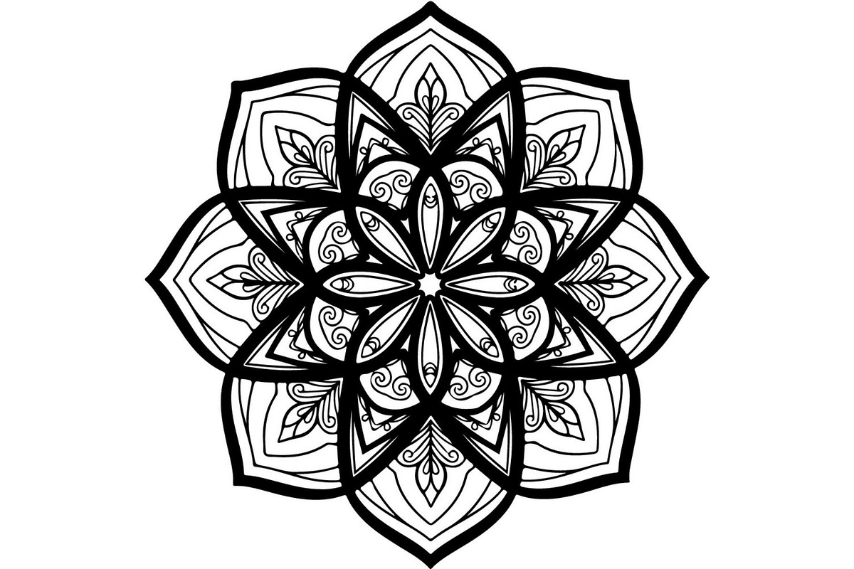 Minimal Black Lotus Mandala, a Decorative Illustration by Designer_Momina (Photo 21 of 21)