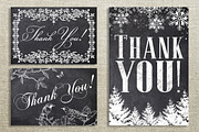 Chalk Thank You Cards Bundle, a Stationery Template by SkyvaraSupply (Thumbnail 2 of 4)