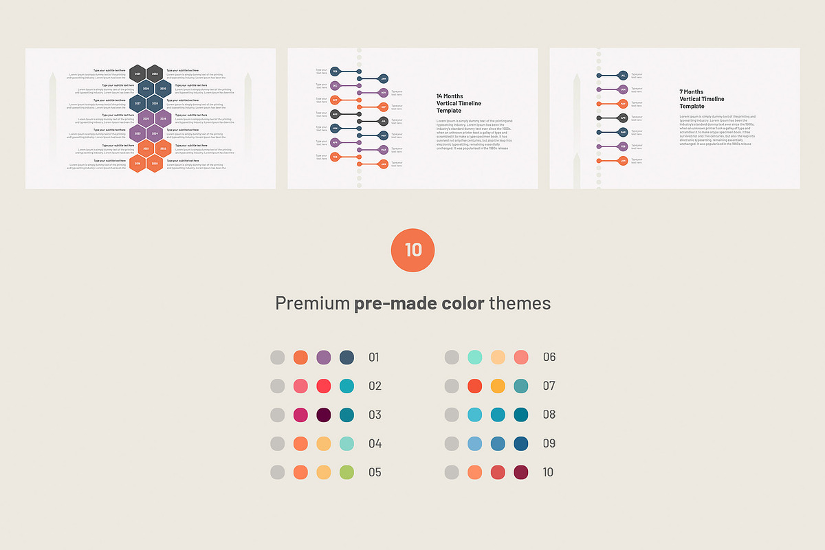 Vertical Timeline for PowerPoint, a Presentation Template by HiSlide.io (Photo 5 of 5)