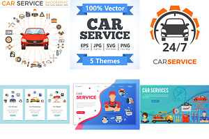 Car Services Concepts, a Technology Illustration by TAlex