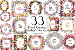 Motherhood Floral Embrace PNG., an Object Illustration by KennedyStudio