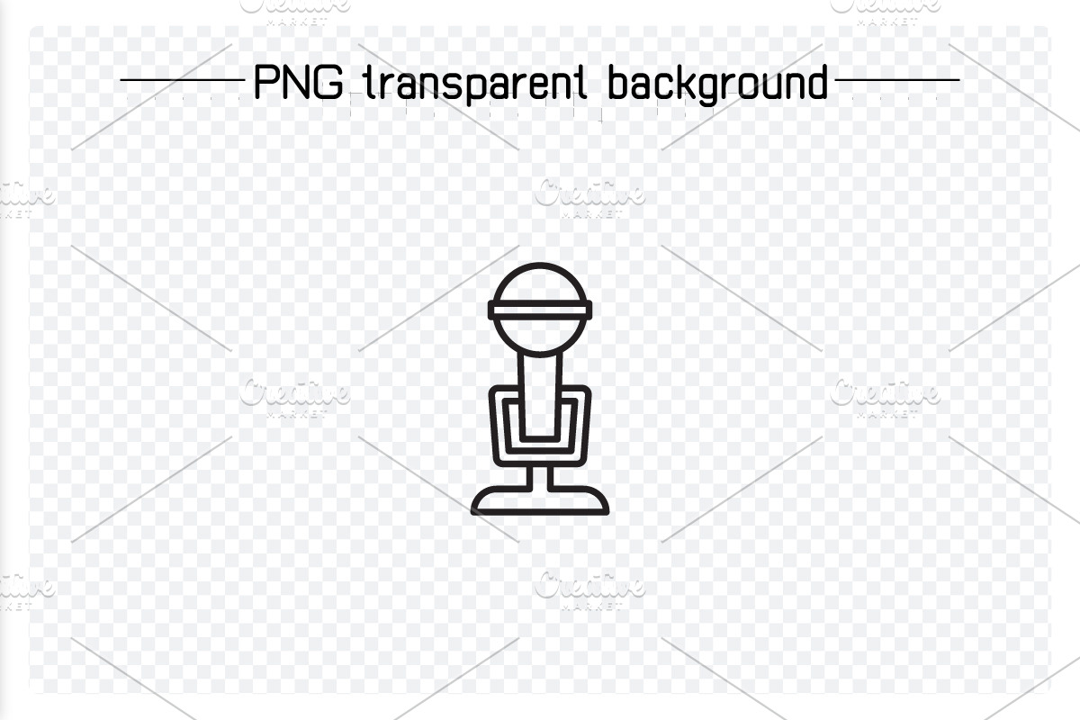 Microphone Device Icons Set, an Outline Icon by Designfour (Photo 2 of 7)