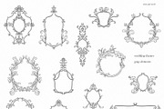 Ornamental Wedding Frames & Crests, an Illustration by Backyard Rose (Thumbnail 4 of 11)