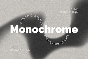 22 monochrome grainy gradients
