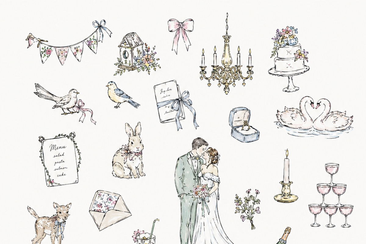 260 Wedding Cliparts, Frames, an Object Graphic by Olya Creative (Photo 4 of 13)