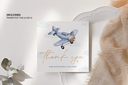 Plane Baby Shower Thank You Mockup, an Invitation Template by Digital_Mind (Thumbnail 3 of 8)