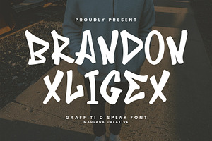 Brandon Xligex Graffiti Display Font, a Handwritten Font by Maulana Creative