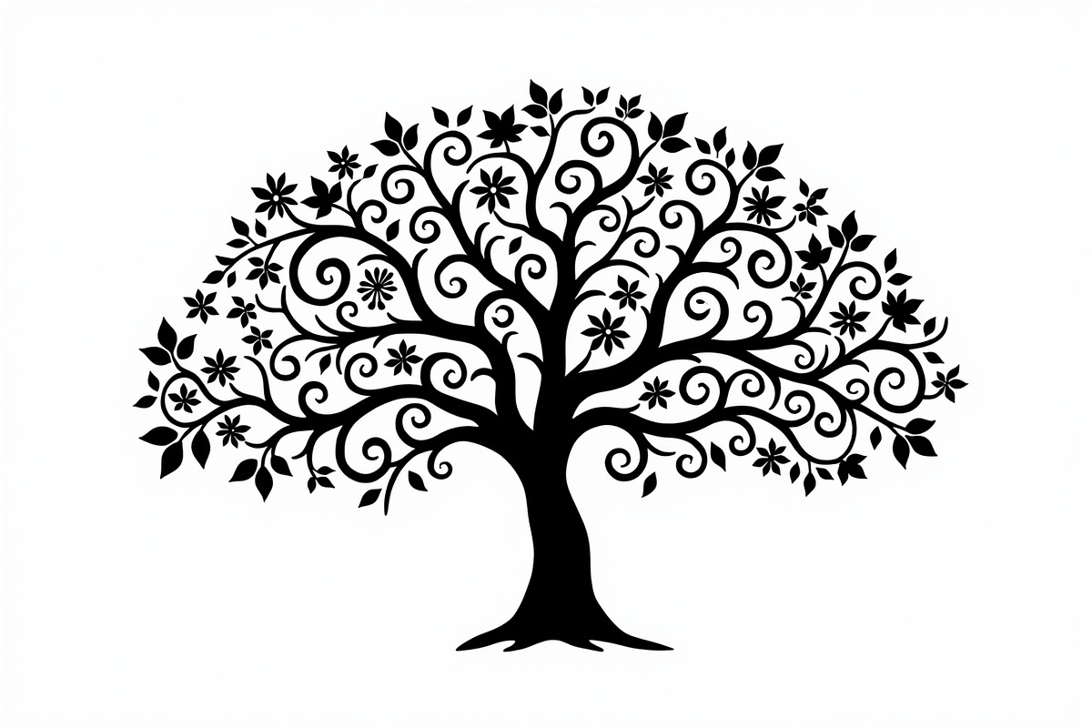 Tree Silhouette SVG Bundle, an Illustration by Creativeshirt (Photo 6 of 13)