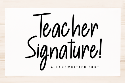 Teacher Signature, a Handwritten Font by Artkenza