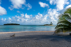 Tropical motus in Tikehau, French Polynesia, with clear lagoon w, a Nature Photo by GoodGoods