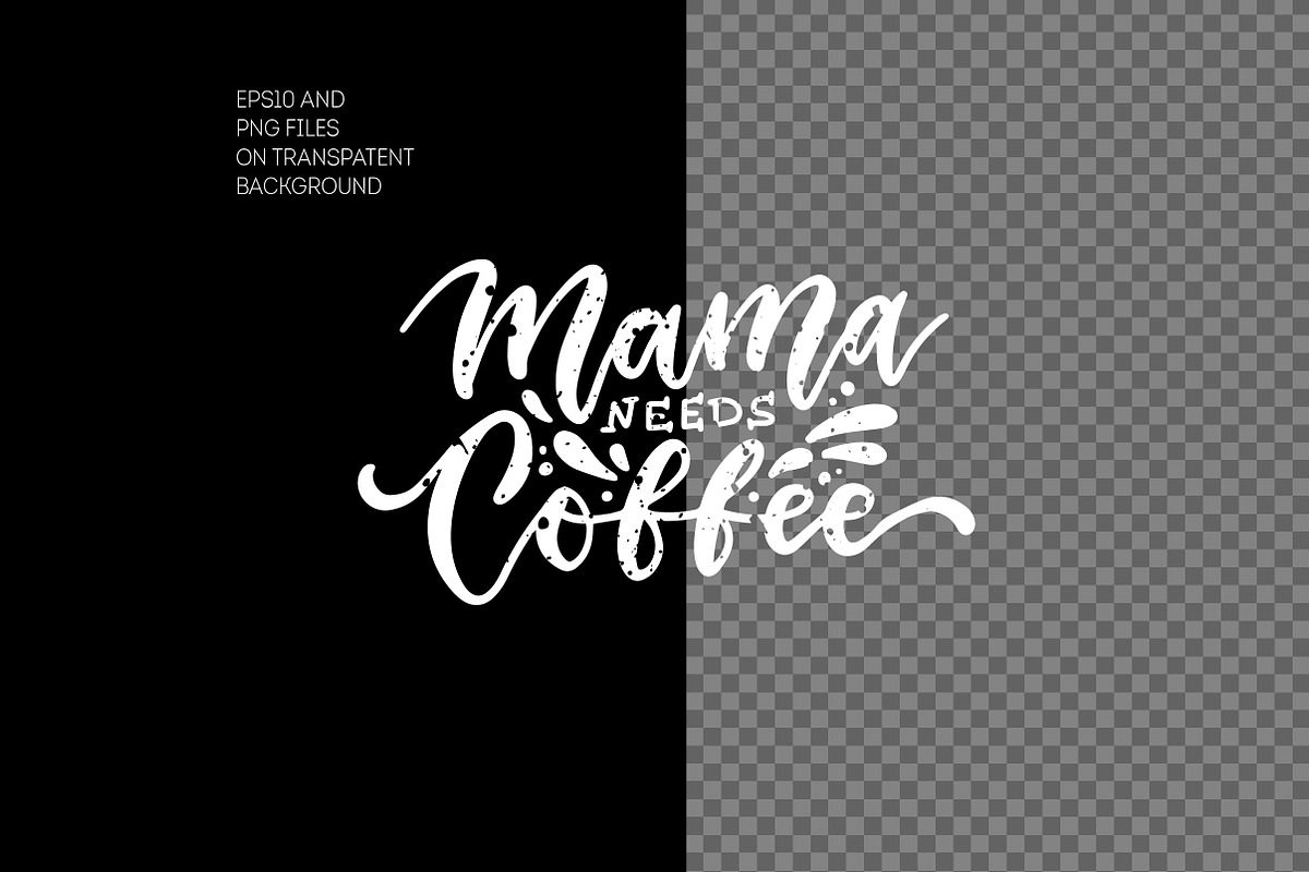 Coffee lettering &clipart collection, a Decorative Illustration by Lana Sham (Photo 4 of 15)