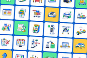 Animated Technology Flat Icons, a Duotone Icon by Brickclay (Thumbnail 3 of 3)