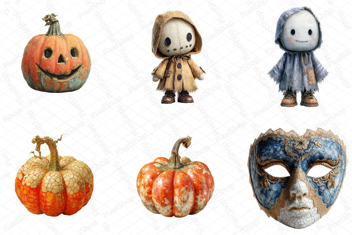 Antique Halloween Clipart, an Illustration by DreamPrint404 (Photo 5 of 5)