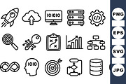 Tech Strategy Icon Set, an Illustration by designvectx (Thumbnail 1 of 3)