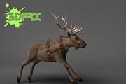 REINDEER (Rigged&Posed), an Animal 3D Model by 3DFRX (Thumbnail 3 of 6)
