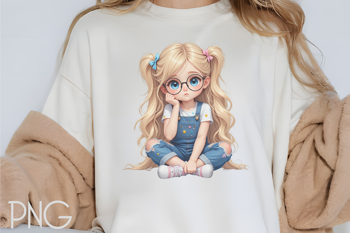 Quirky Cute Little Girl Clipart Png, an Illustration by RobertsArt (Photo 2 of 5)