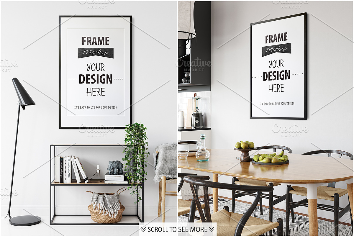 Frames & Walls Scandinavian Bundle-4, a Household Mockup by Yuri-U (Photo 5 of 38)