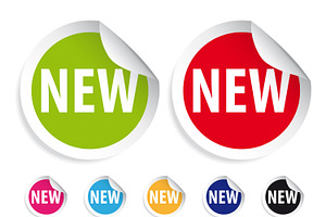 New label round sticker