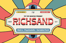 Richsand | Retro Psychedelic Font