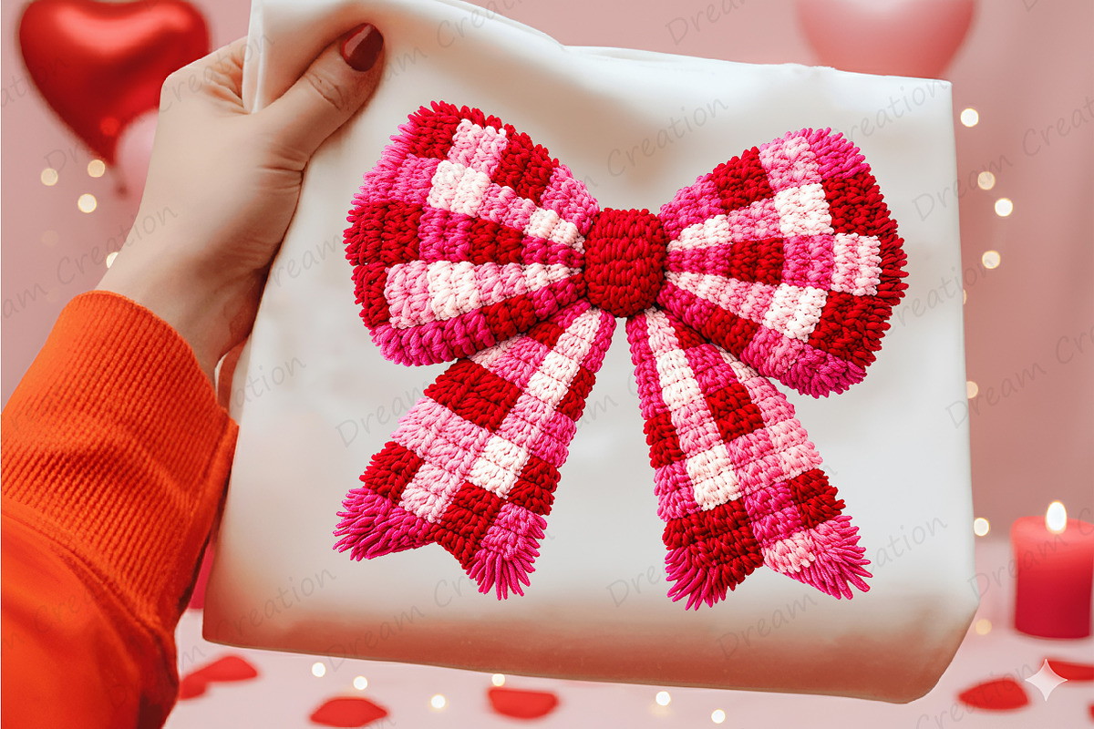 Faux Yarn Valentine Bow Png, an Illustration by Dream Creation (Photo 4 of 4)
