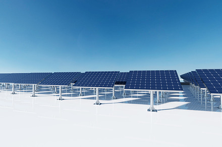Photovoltaic panels array system., a Technology Photo by Photocreo Michal Bednarek
