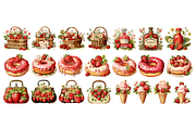 Vintage Strawberry Clipart, an Object Illustration by Digital Xpress (Thumbnail 5 of 7)