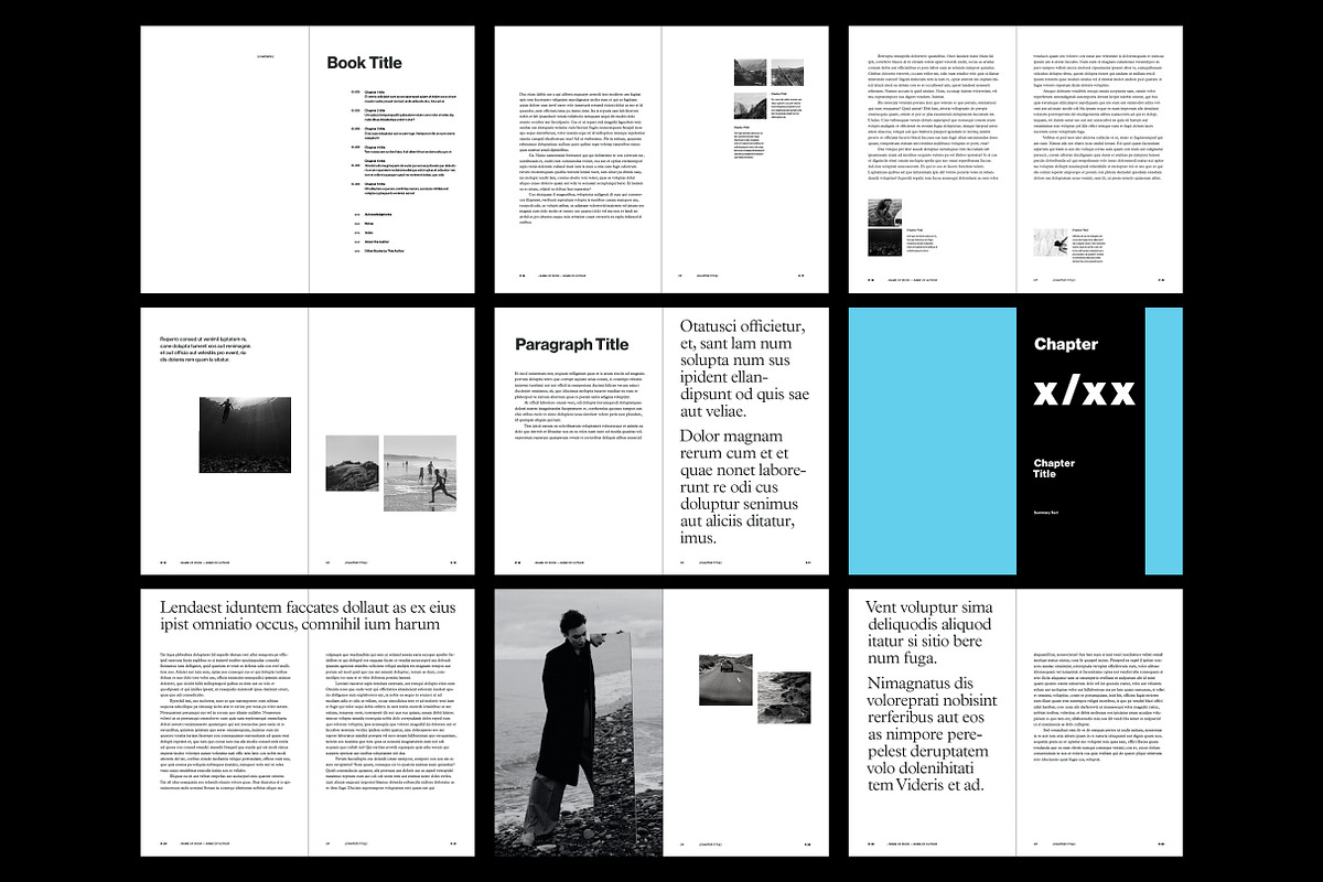 Book Template for Adobe Indesign 5"x8" preview 2