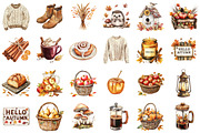 Hand Drawn Fall Clipart Set PNG, a Seasonal Illustration by designcity5 (Thumbnail 2 of 5)