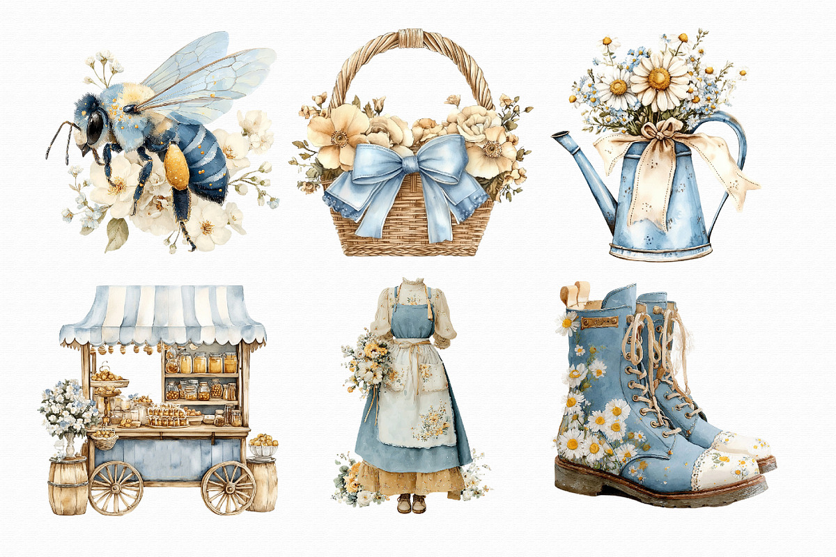 Watercolor Cottage Clipart, an Illustration by Libby Wishes (Photo 5 of 6)