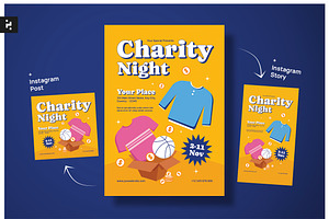 Charity Night Event Flyer, a Flyer Template by Neermana