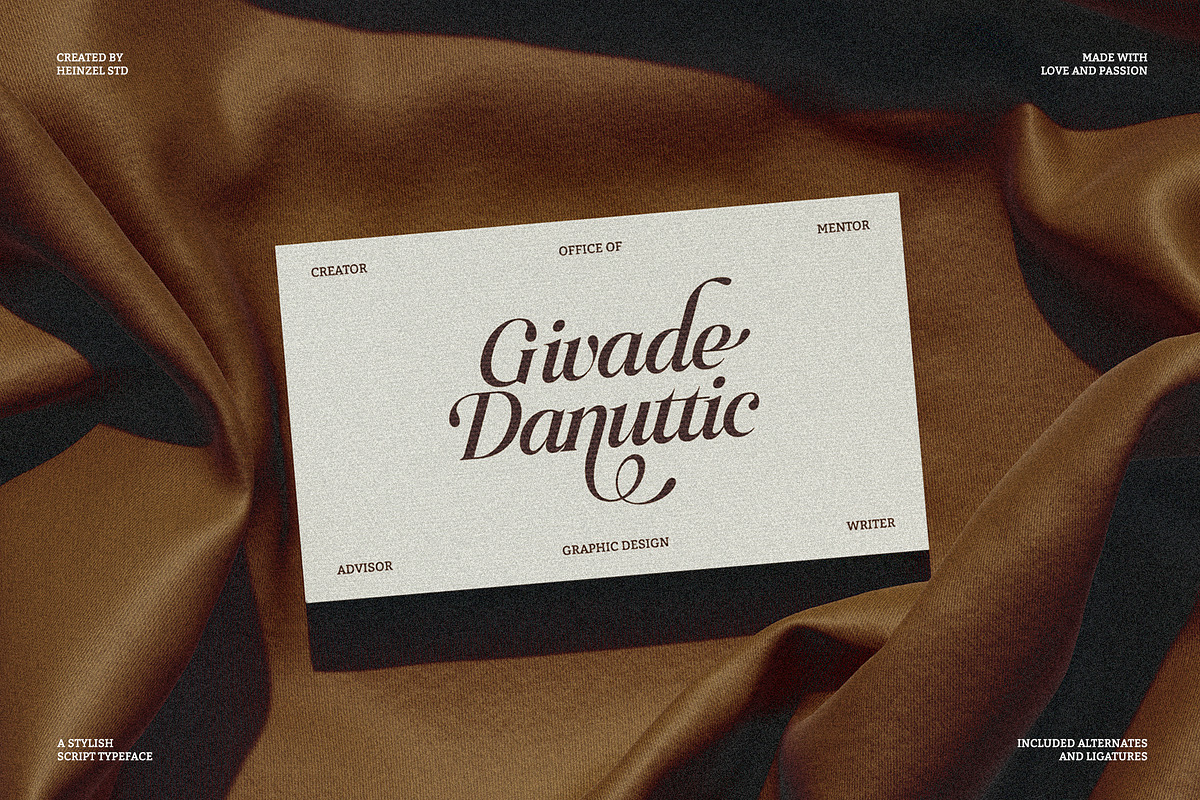 Raillouise Stylish Script Font, a Script Font by Heinzel Std (Photo 6 of 16)