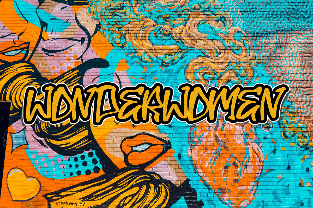 FABERK Graffiti Font, a Handwritten Font by NTC Graphic (Photo 5 of 9)