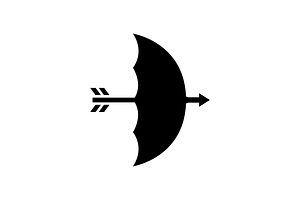 arrows with umbrella logo design, a Branding & Logo Template by devastd