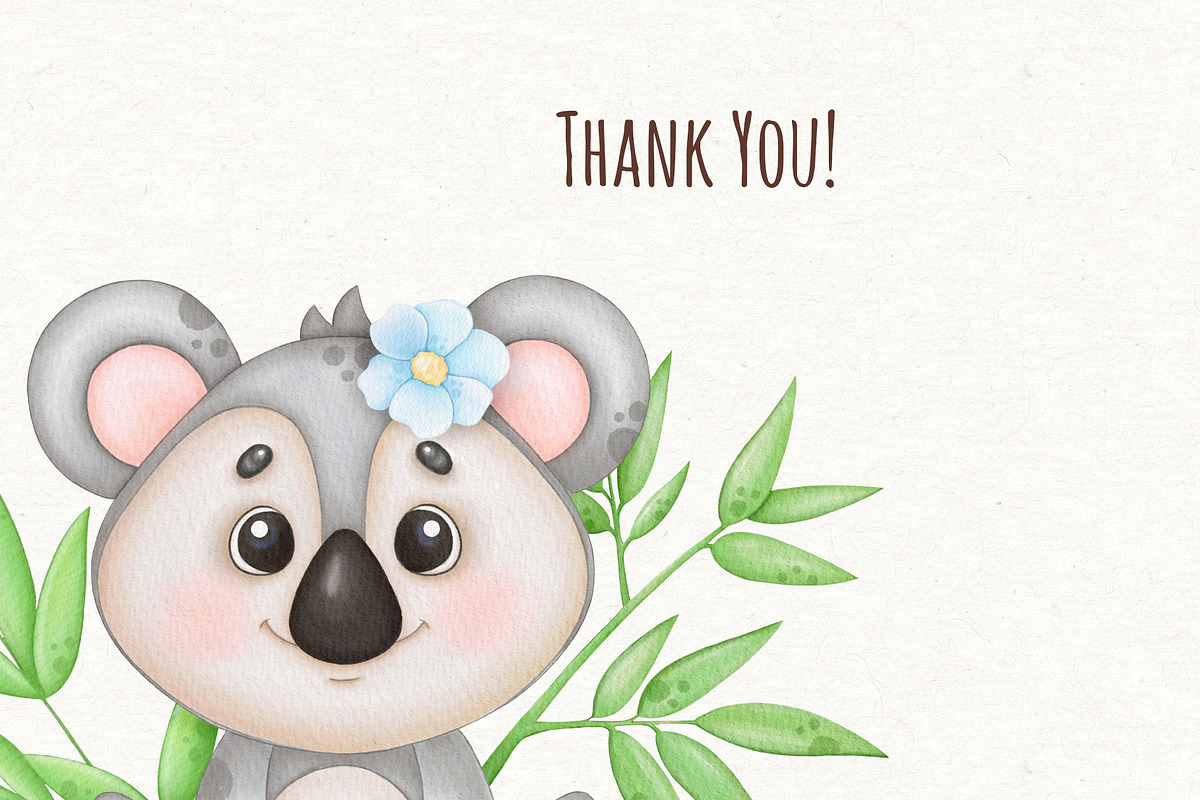 Cute Safari Jungle Animals Clipart, an Animal Illustration by ekossa_art (Photo 7 of 7)