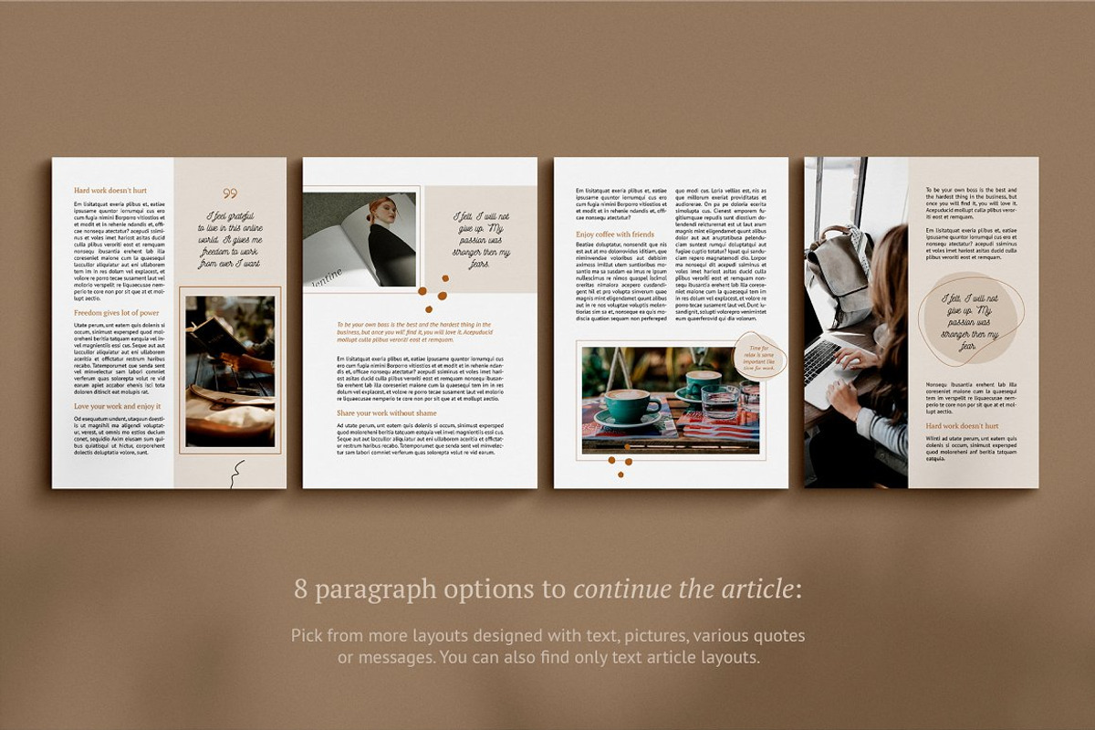 eBook / CANVA, INDD / Kayla, a Magazine Template by Mirazz (Photo 12 of 17)