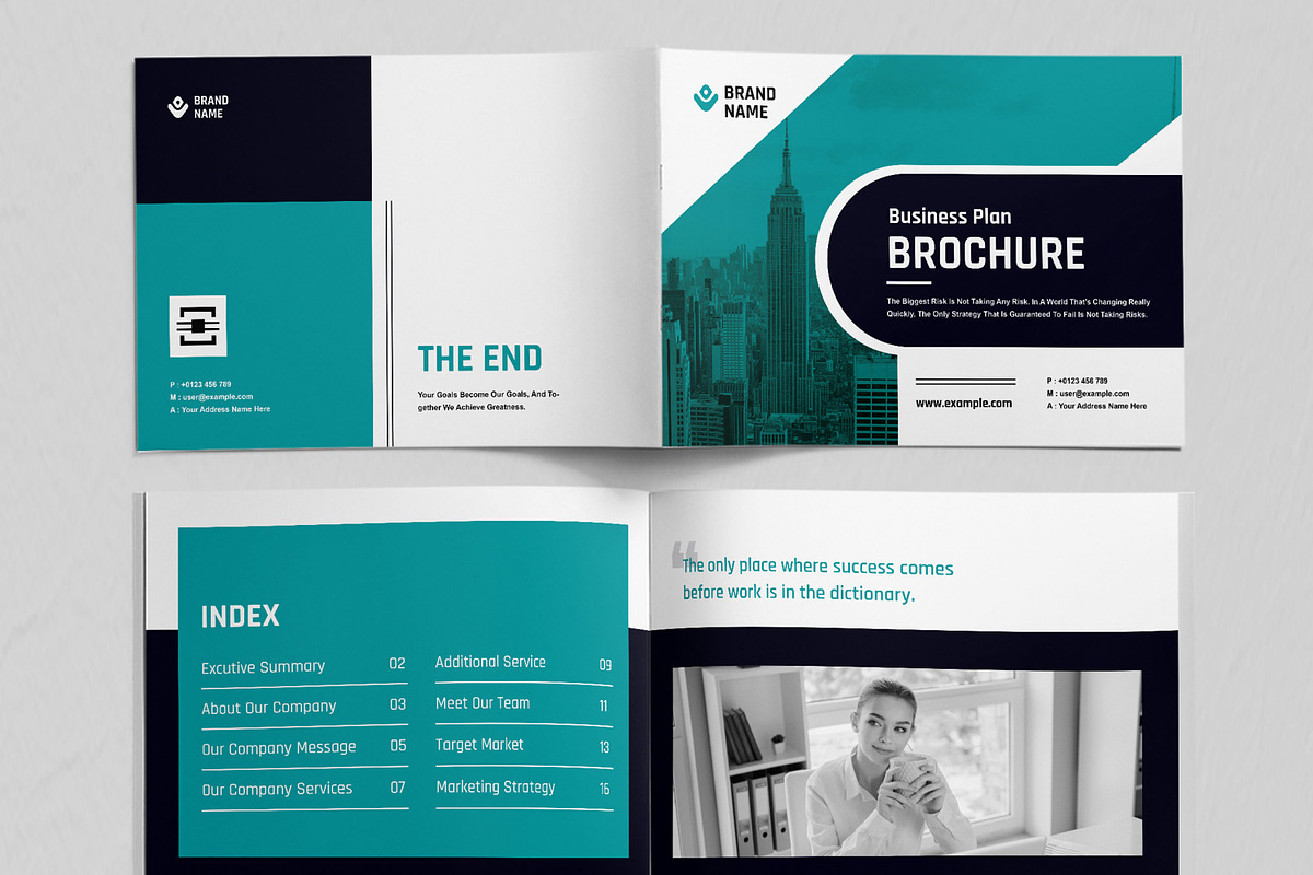Business Plan Brochure Landscape, a Brochure Template by ContestDesign (Photo 2 of 5)