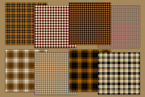 Autumn Checks, Seamless Patterns