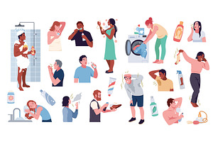 People who observe hygiene. Bad and, a Person Illustration by YummyBuum