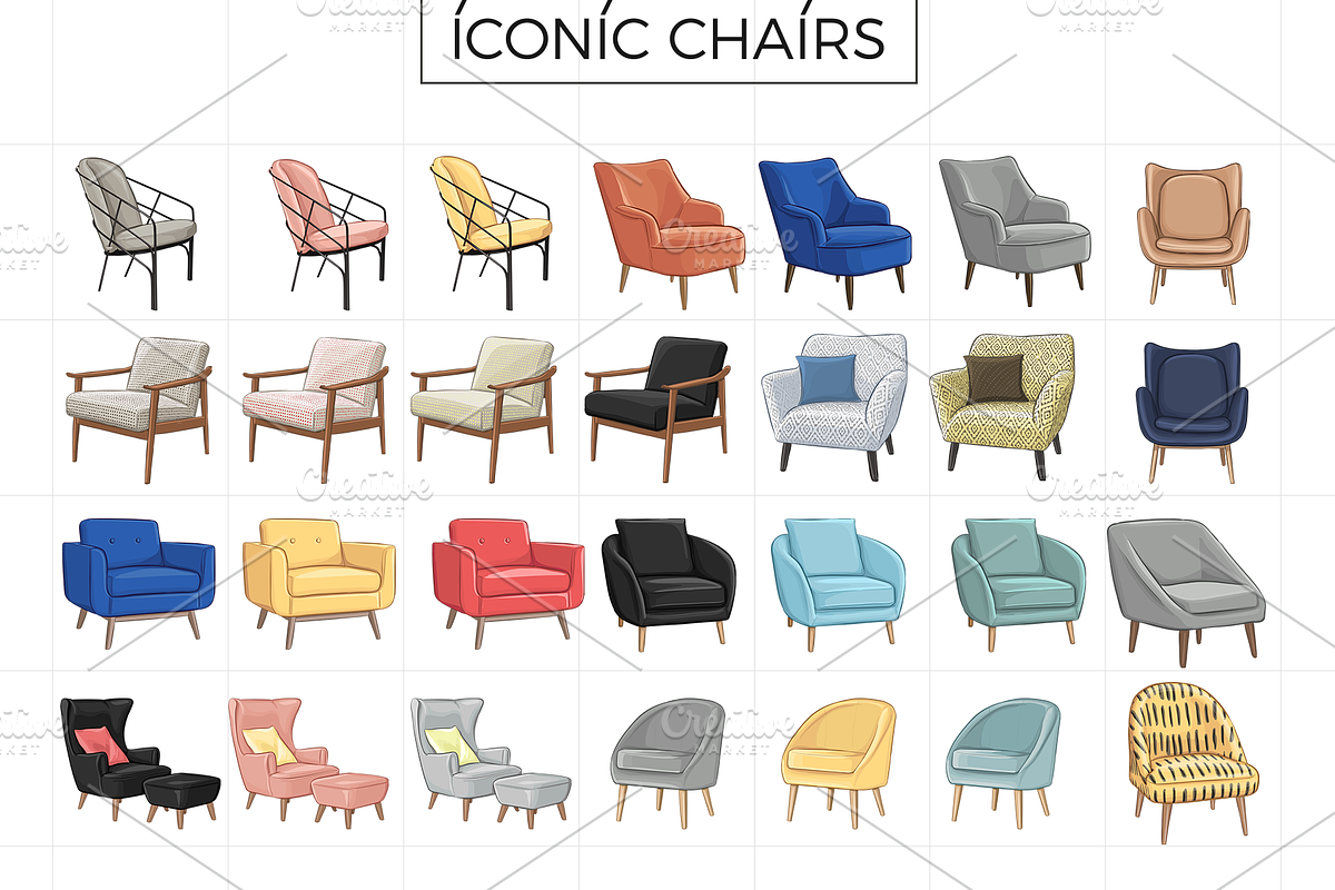 Armchair VECTOR illustrations, a Graphic by Natalka Dmitrova art (Photo 4 of 19)