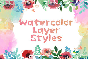 30 Watercolor Layer Styles