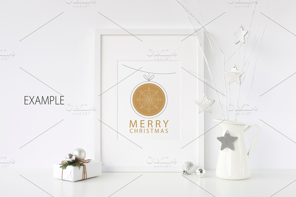 Christmas Scandinavian Mockup Bundle, a Print Template by Yuri-U (Photo 4 of 32)