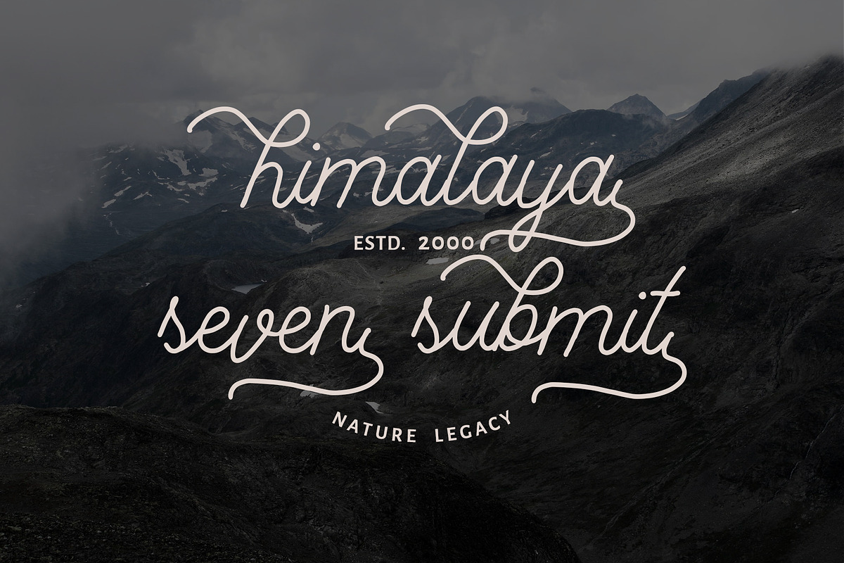 Nattalie Monoline Font preview 2
