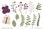 Plum Flowers Clipart, an Illustration by Amanda Ilkov (Thumbnail 4 of 4)